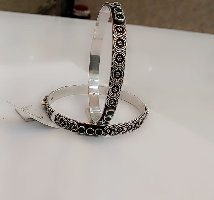 925 Sterling Silver Bangles (PAIR)